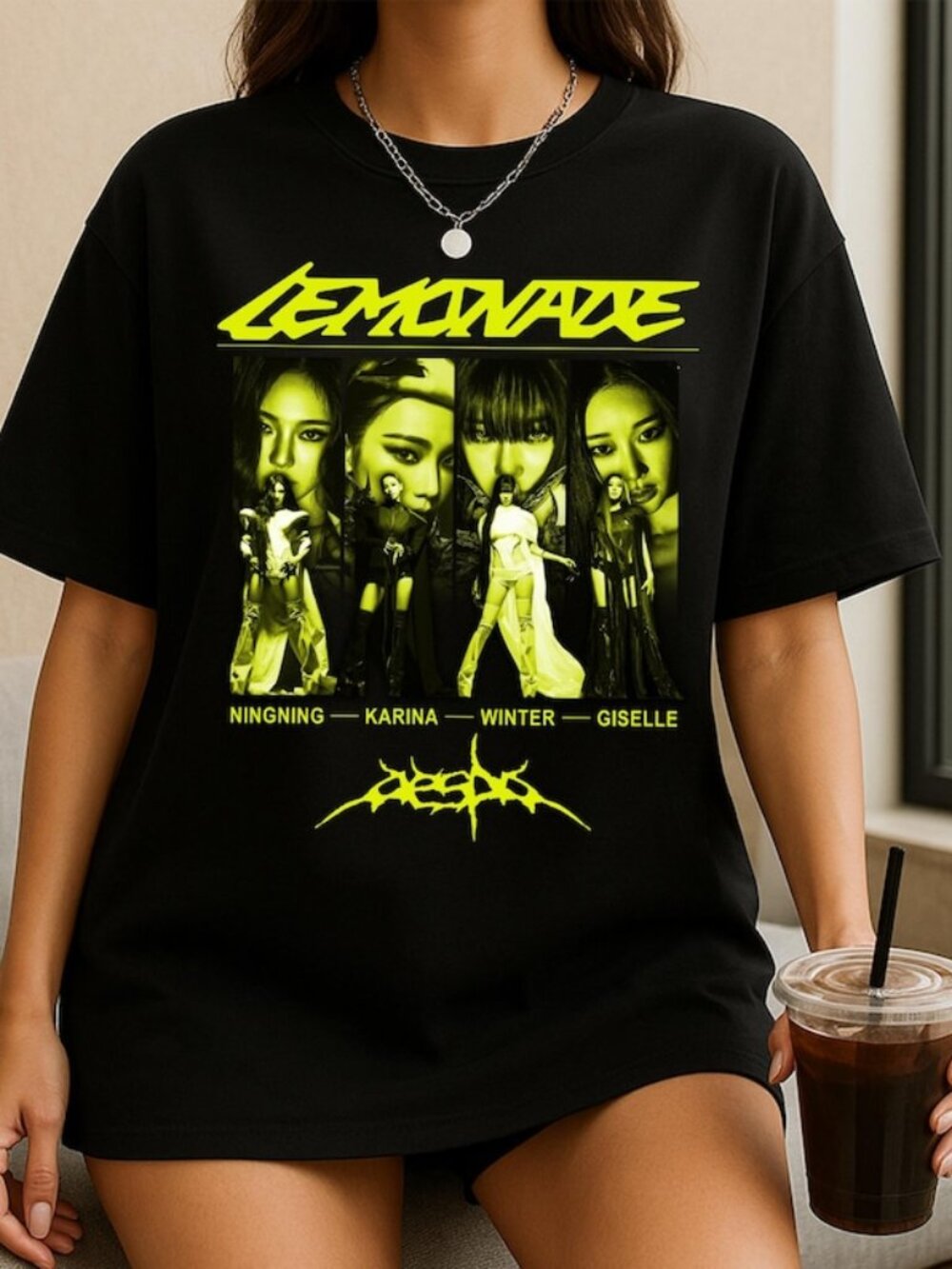 Aespa Lemonade Graphics T-shirt, Aespa WDA Whole Different Animal Shirt